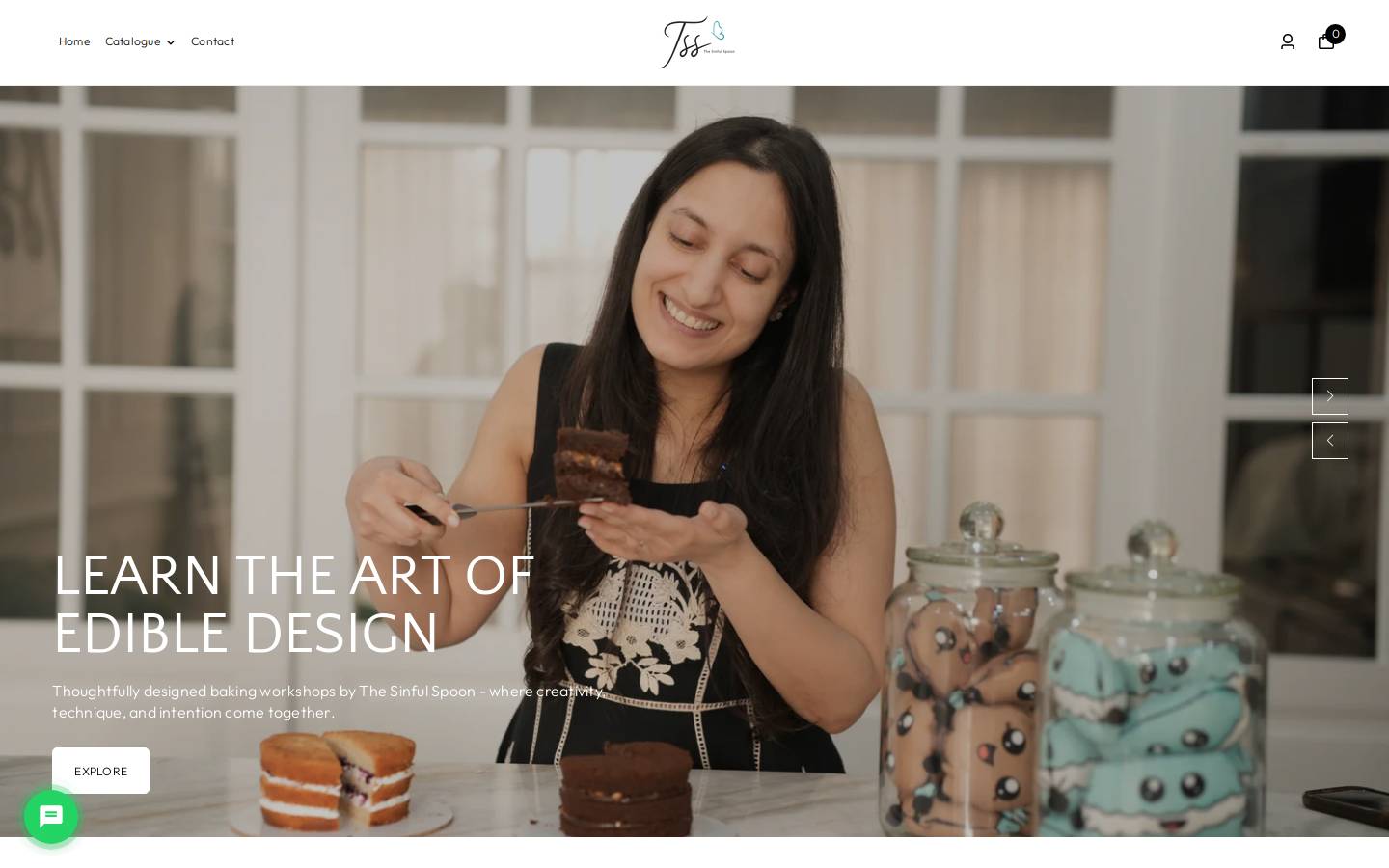 thesinfulspoon.com homepage screenshot
