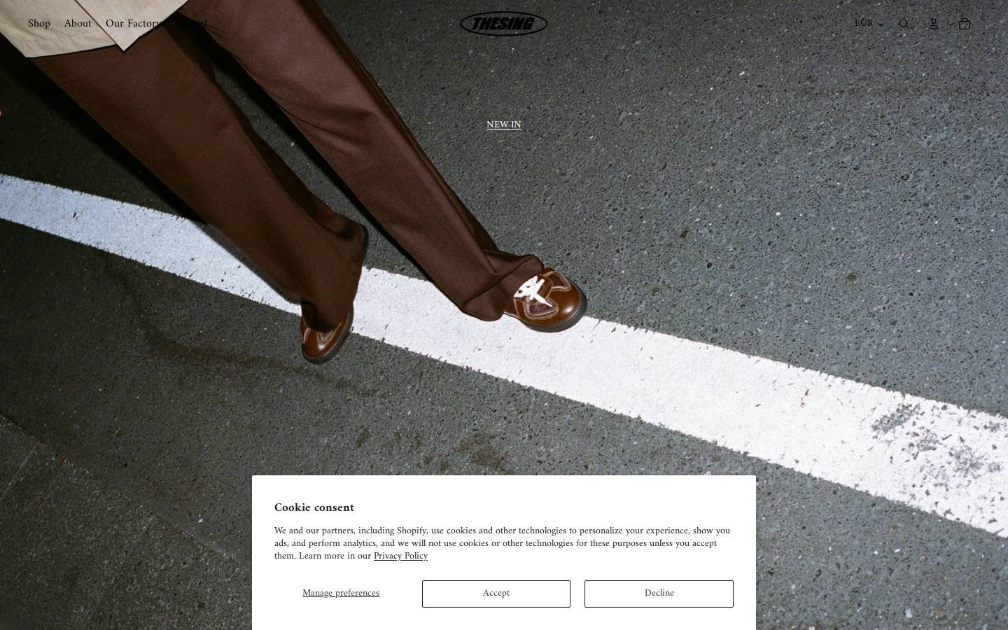thesing.de homepage screenshot