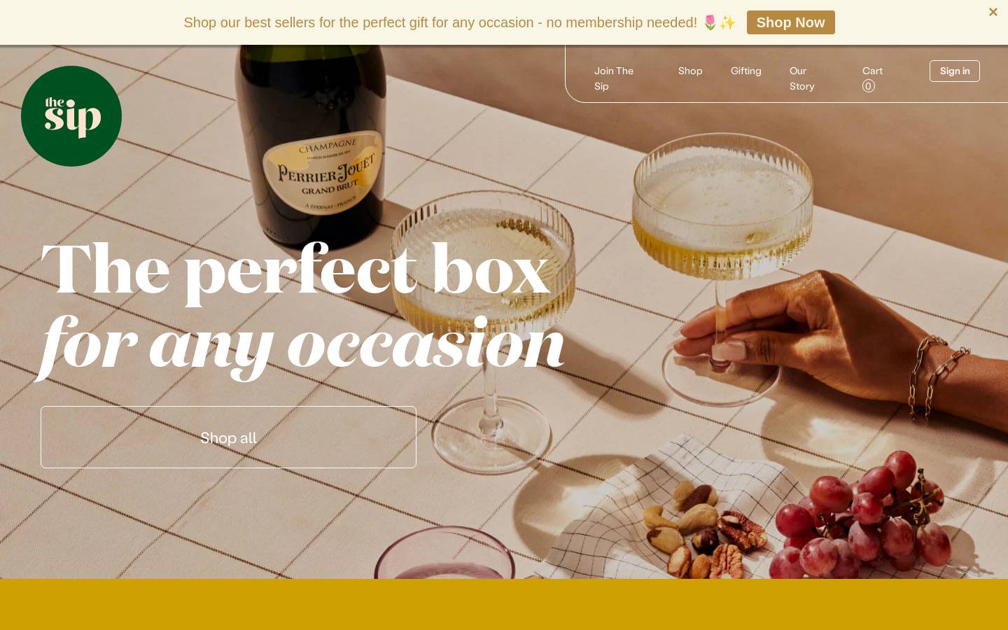 thesipsociety.com homepage screenshot