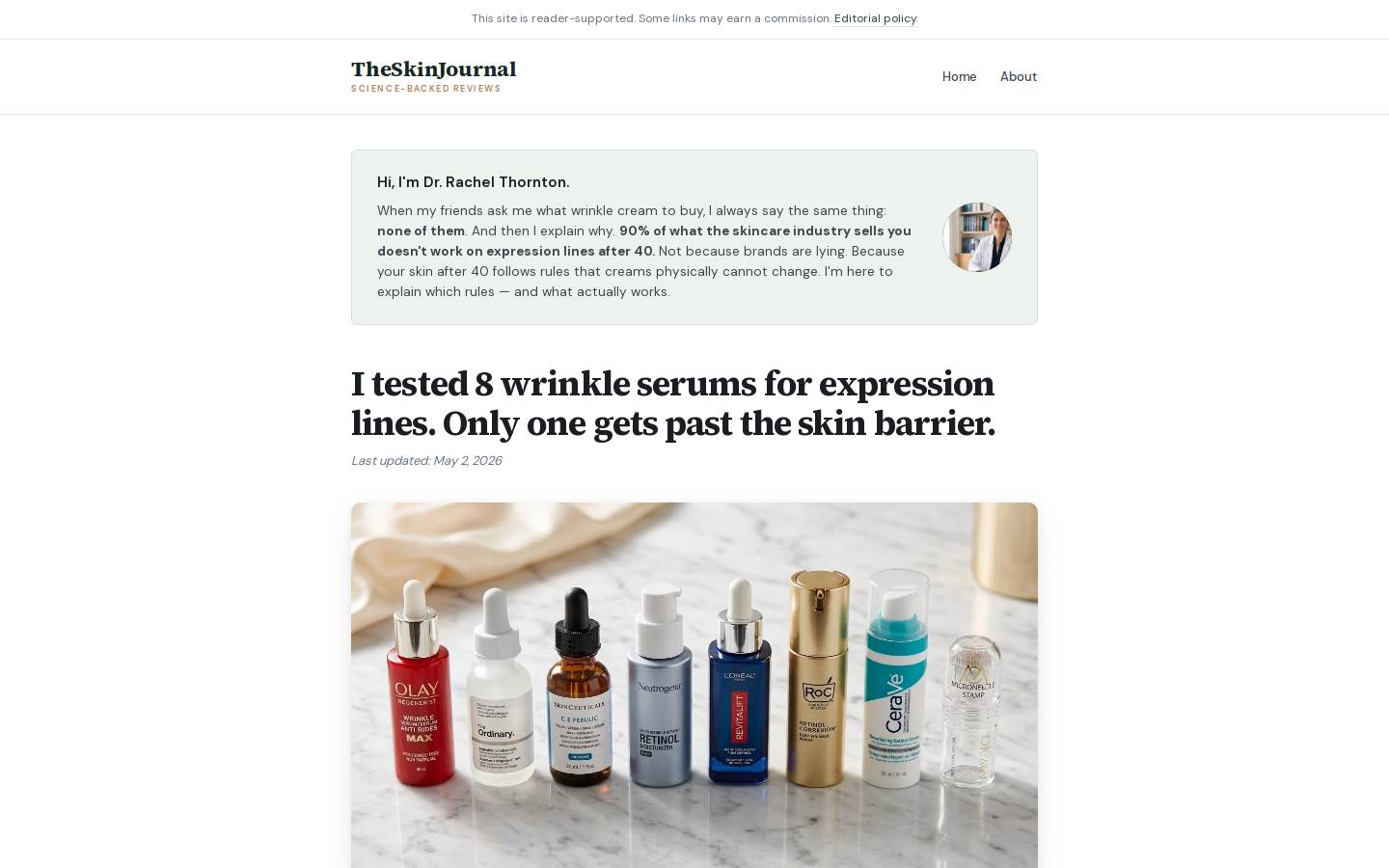 theskinjournal.co homepage screenshot