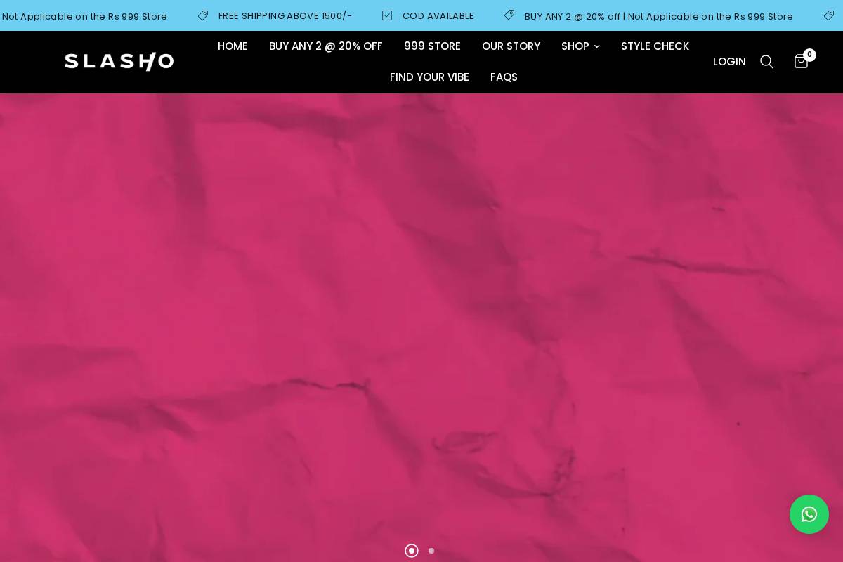 theslasho.com homepage screenshot