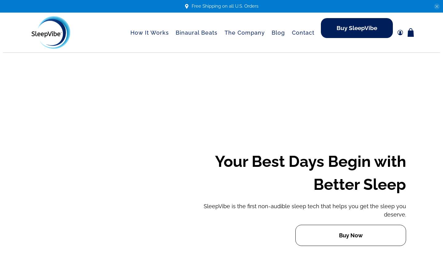 thesleepvibe.com homepage screenshot