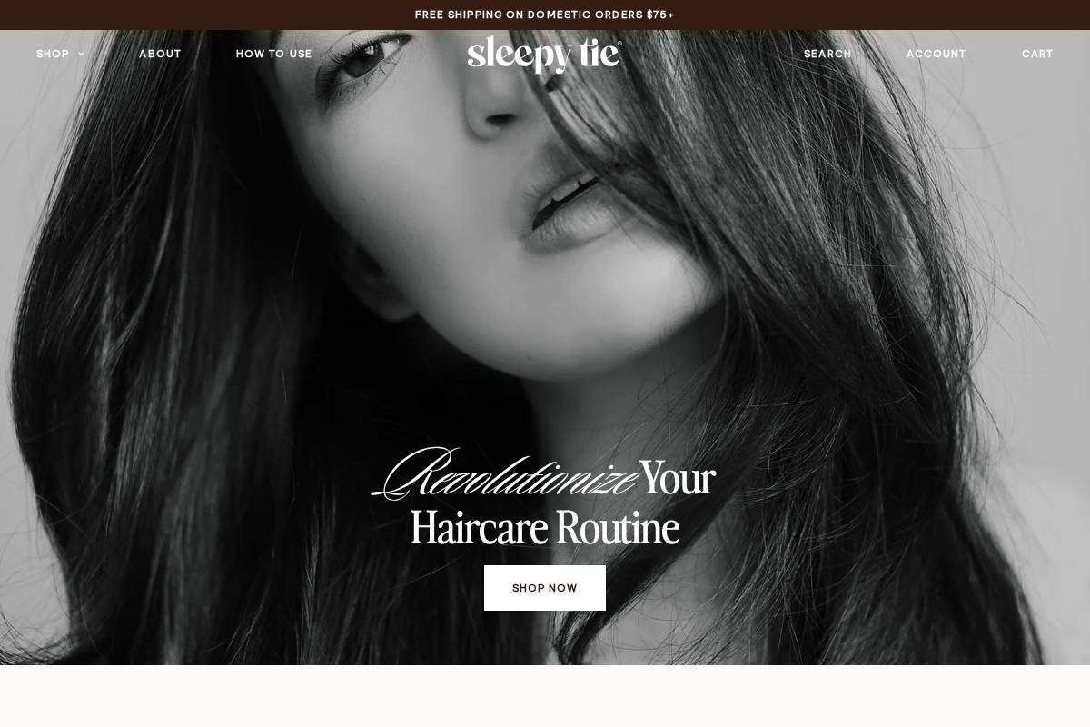 thesleepytie.com homepage screenshot