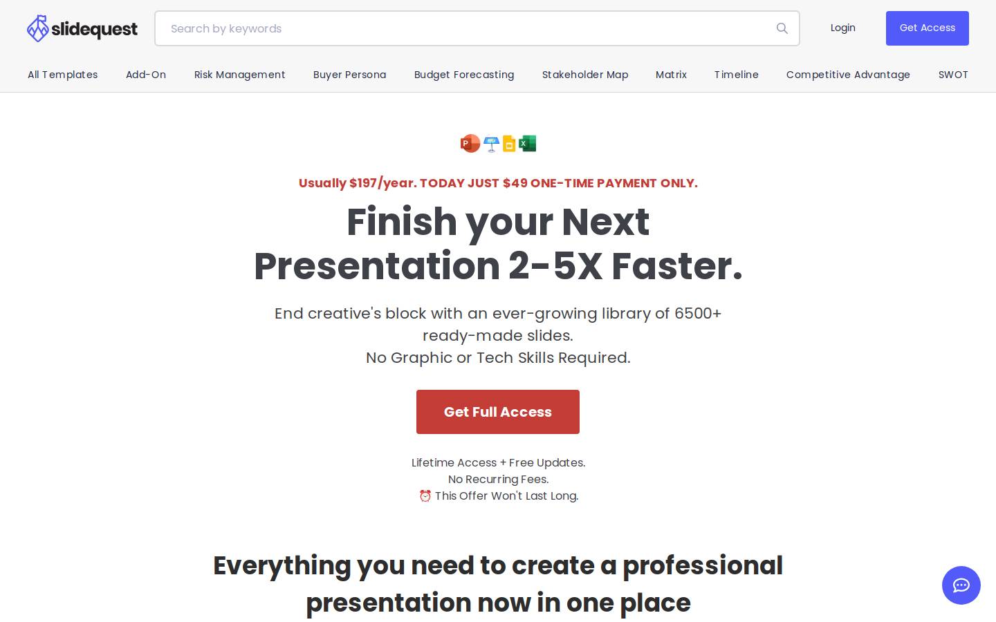 Slidequest homepage screenshot