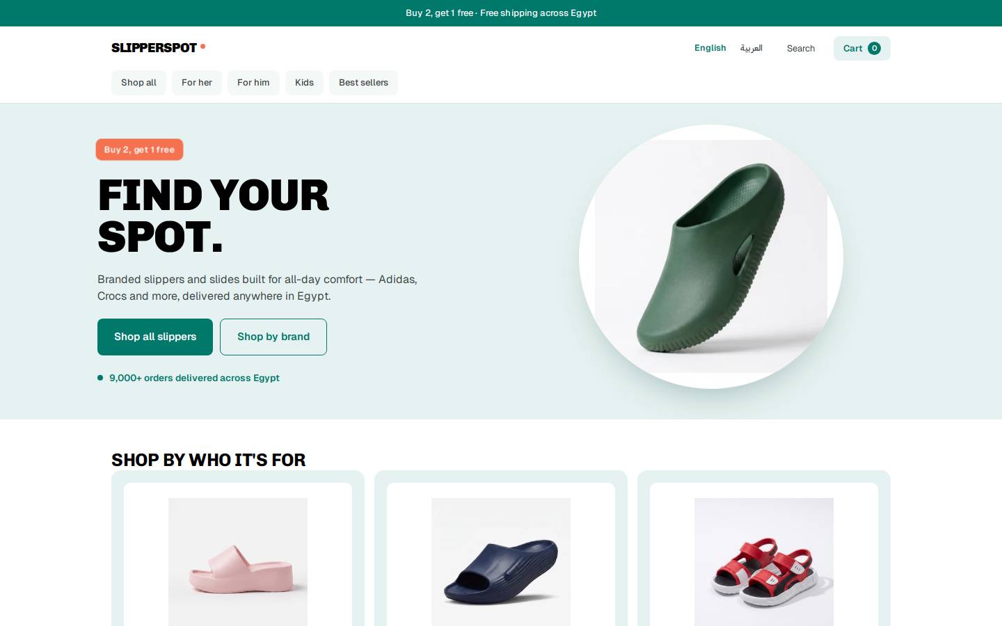 theslipperspots.com homepage screenshot