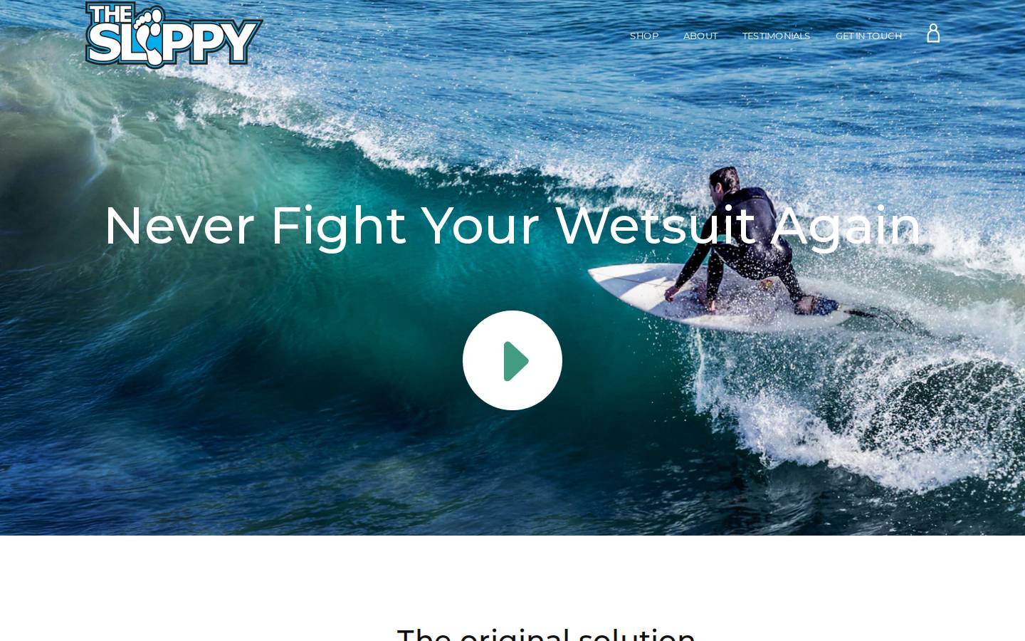 theslippywetsuit.com homepage screenshot