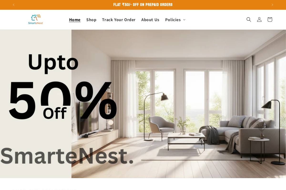 thesmartenest.in homepage screenshot