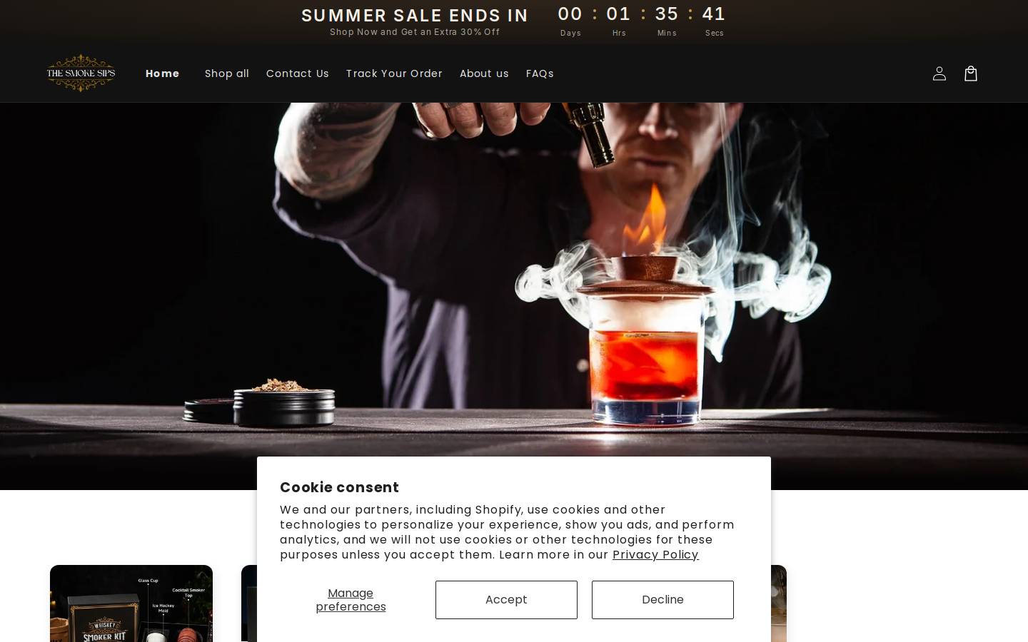 thesmokesip.com homepage screenshot