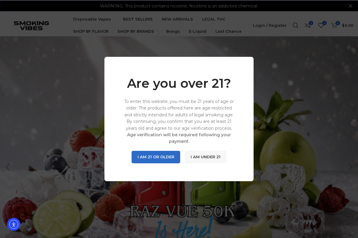 thesmokingvibes.com homepage screenshot