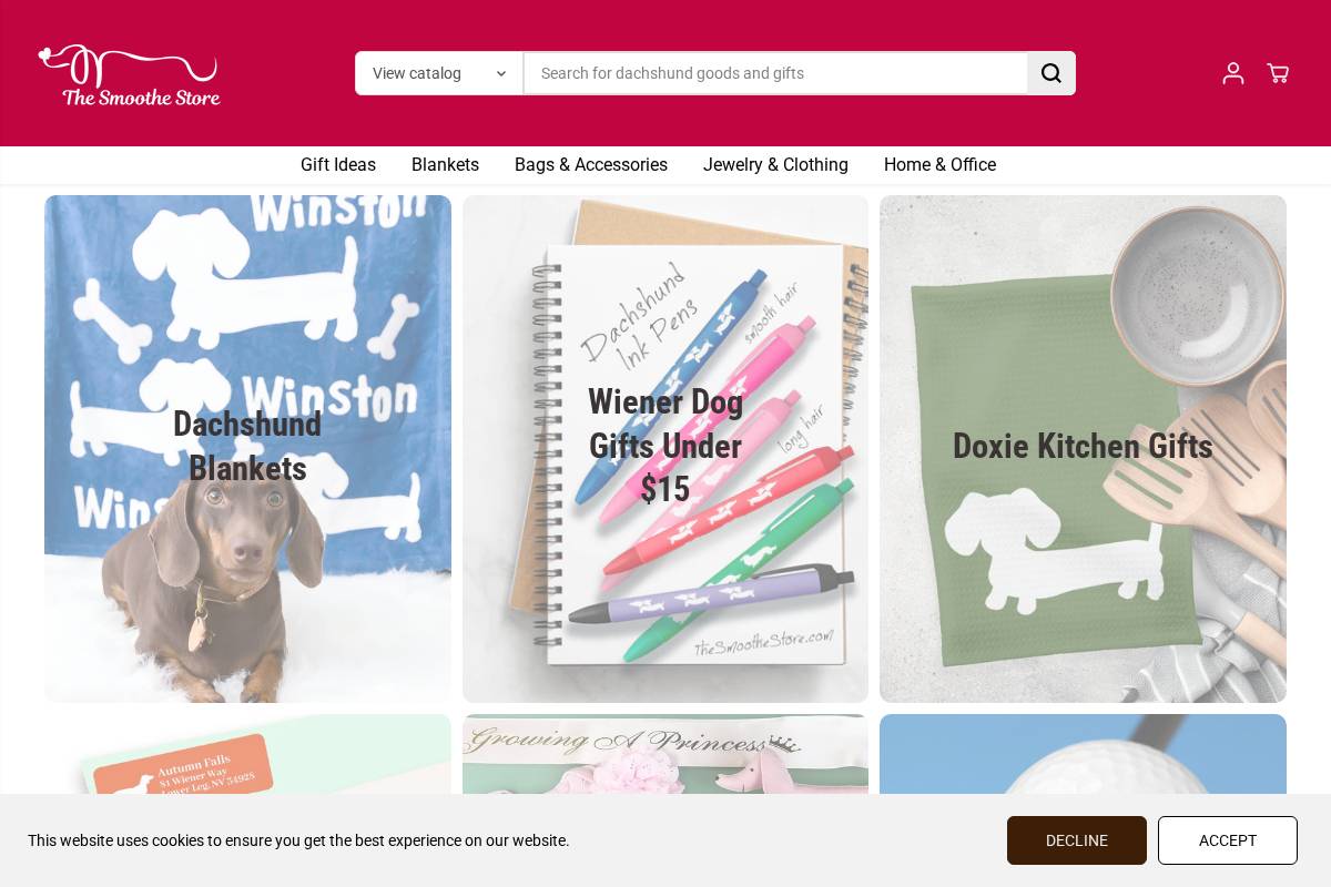 thesmoothestore.com homepage screenshot