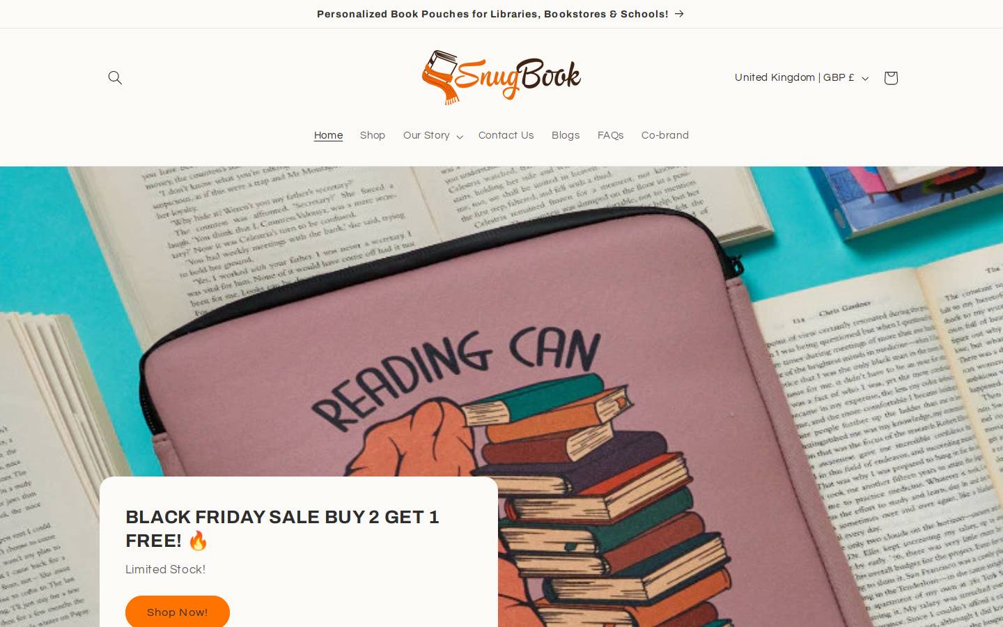 snugbook ltd homepage screenshot