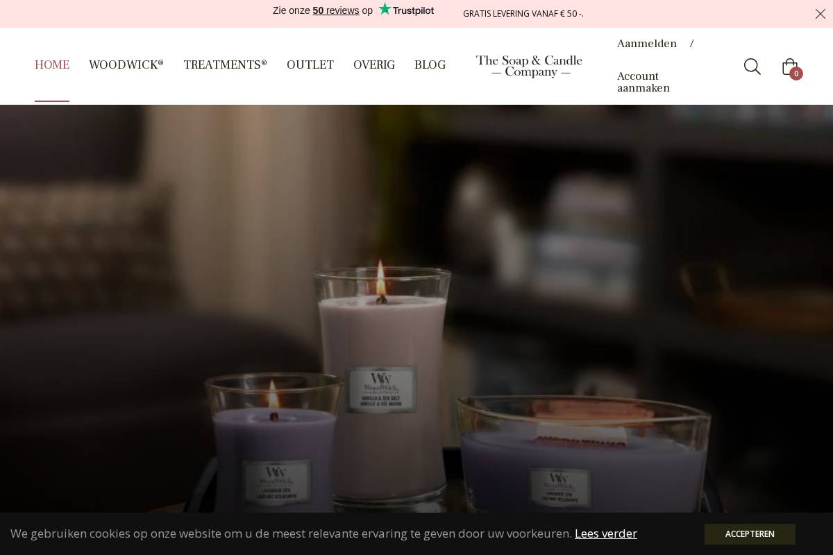 The Soap & Candle Company homepage screenshot