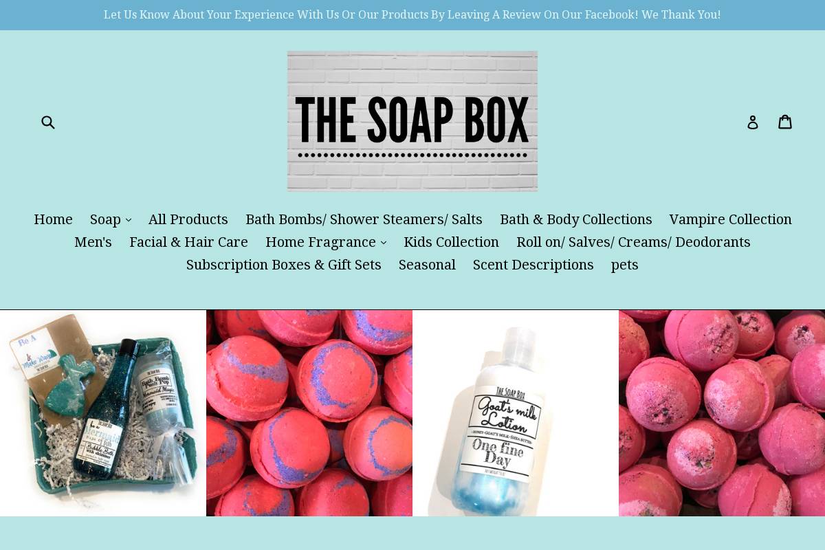 thesoapboxcovington.com homepage screenshot