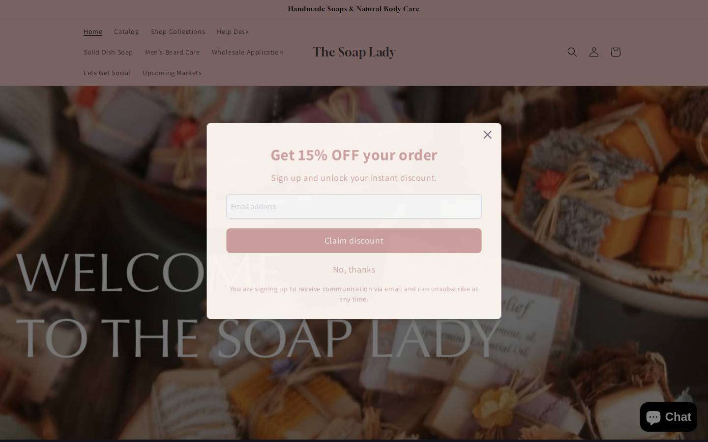 thesoaplady.info homepage screenshot