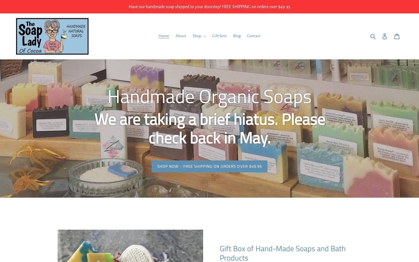 thesoapladyofcocoa.com homepage screenshot