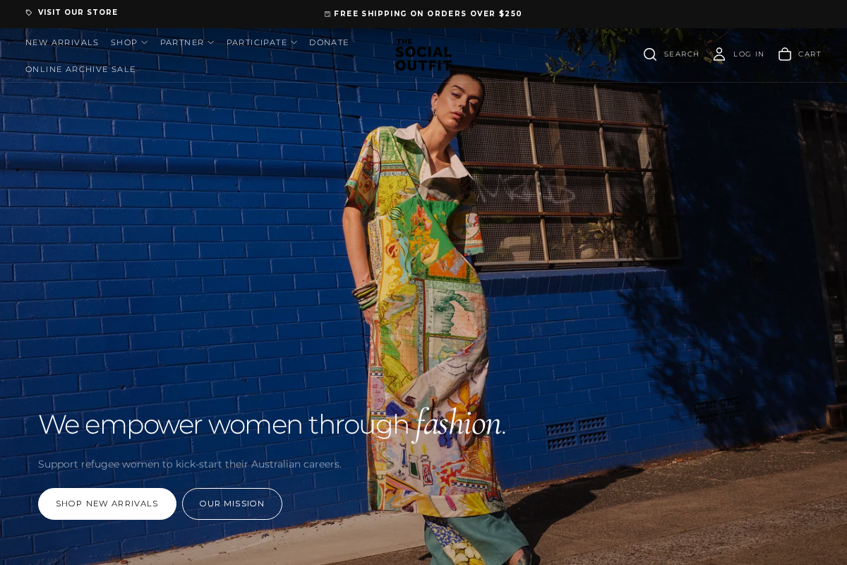thesocialoutfit.org homepage screenshot