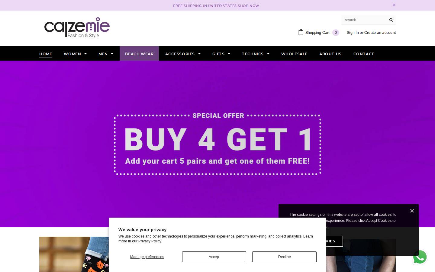 thesockshouse.com homepage screenshot