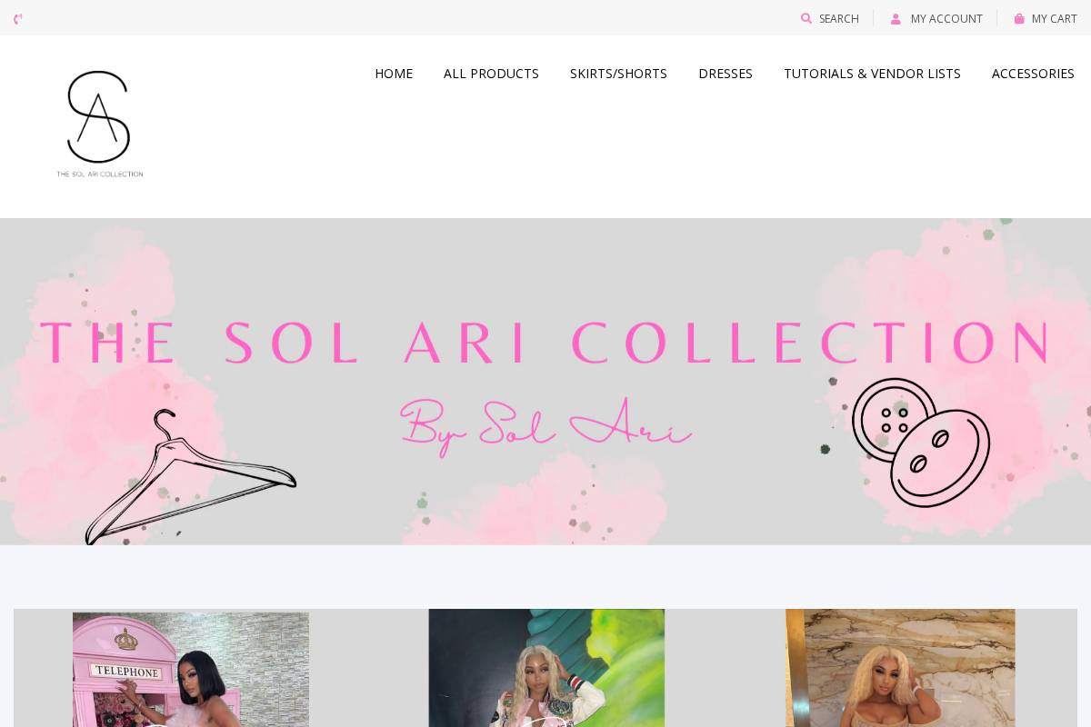 thesolaricollection.com homepage screenshot