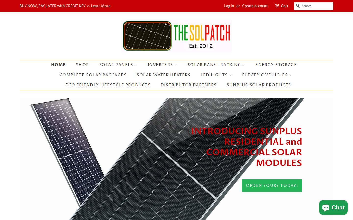 thesolpatch.com homepage screenshot