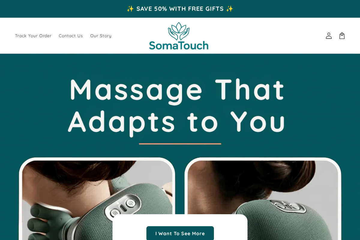 SomaTouch homepage screenshot