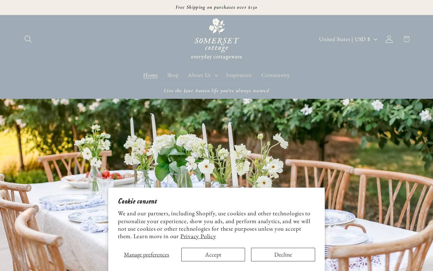 thesomersetcottage.com homepage screenshot