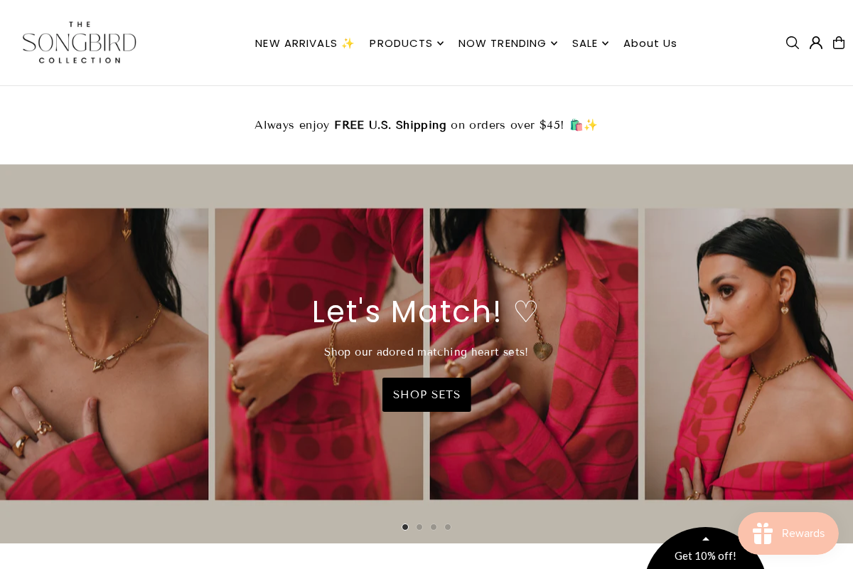 thesongbirdcollection.com homepage screenshot