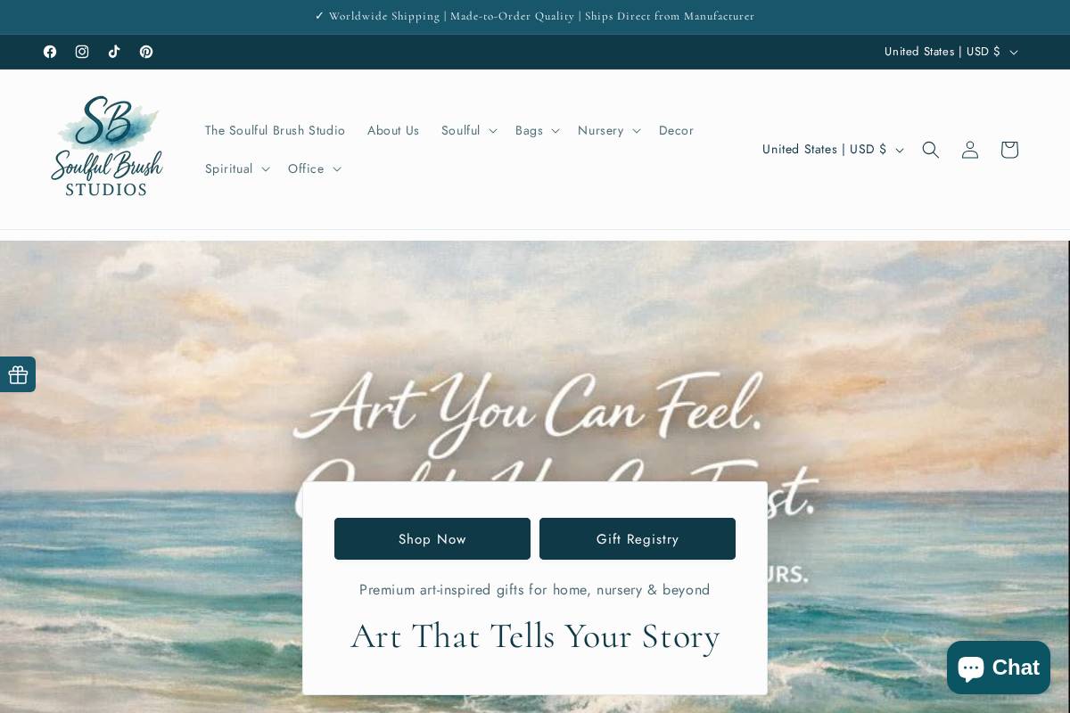 thesoulfulbrush.com homepage screenshot