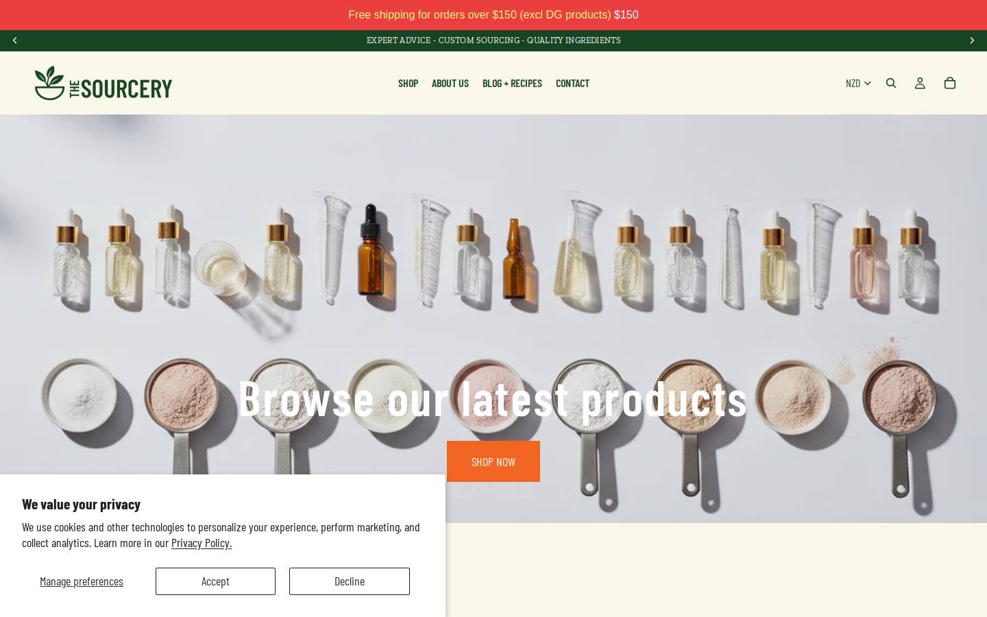 thesourcery.co.nz homepage screenshot