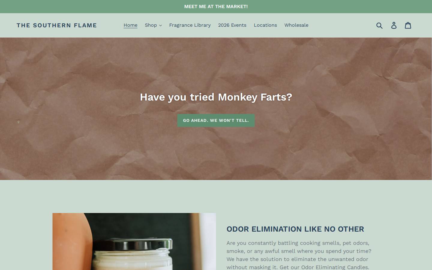 thesouthernflame.com homepage screenshot