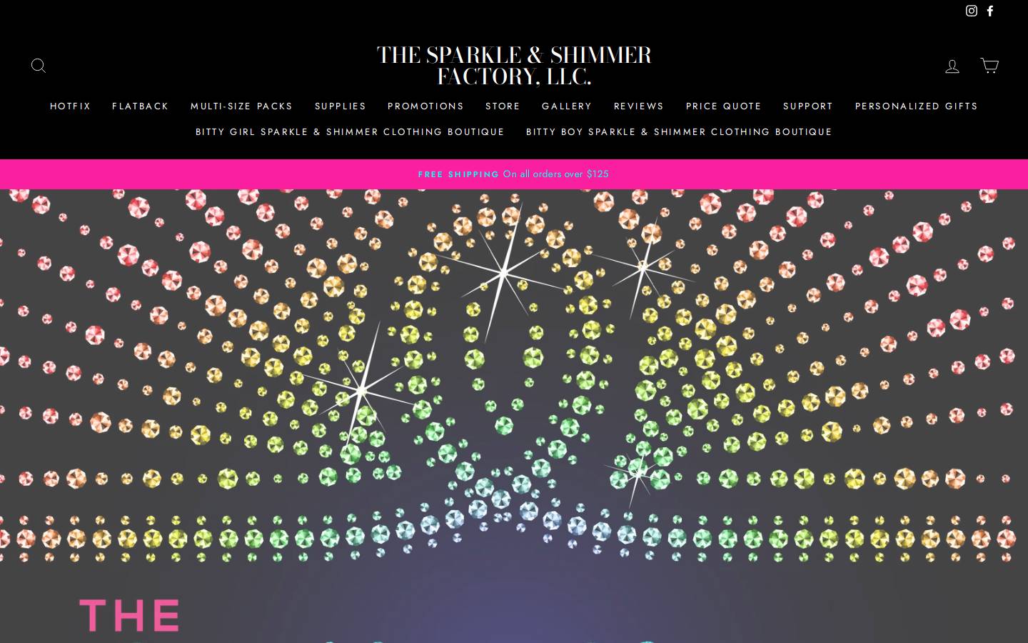 thesparkleandshimmerfactory.com homepage screenshot