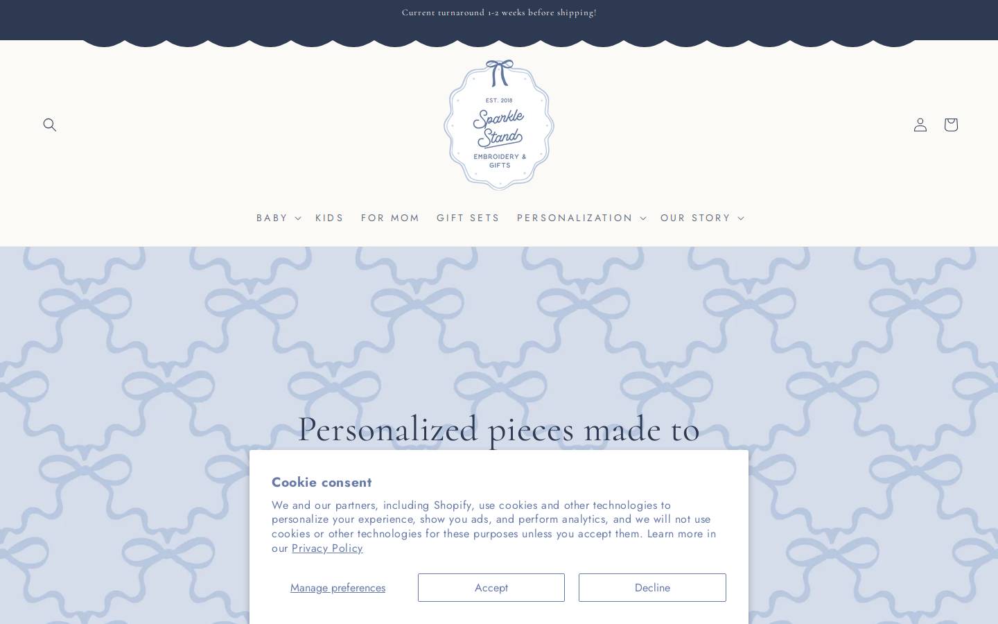 thesparklestand.com homepage screenshot