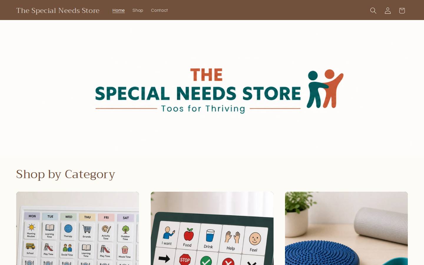 thespecialneedsstore.com homepage screenshot