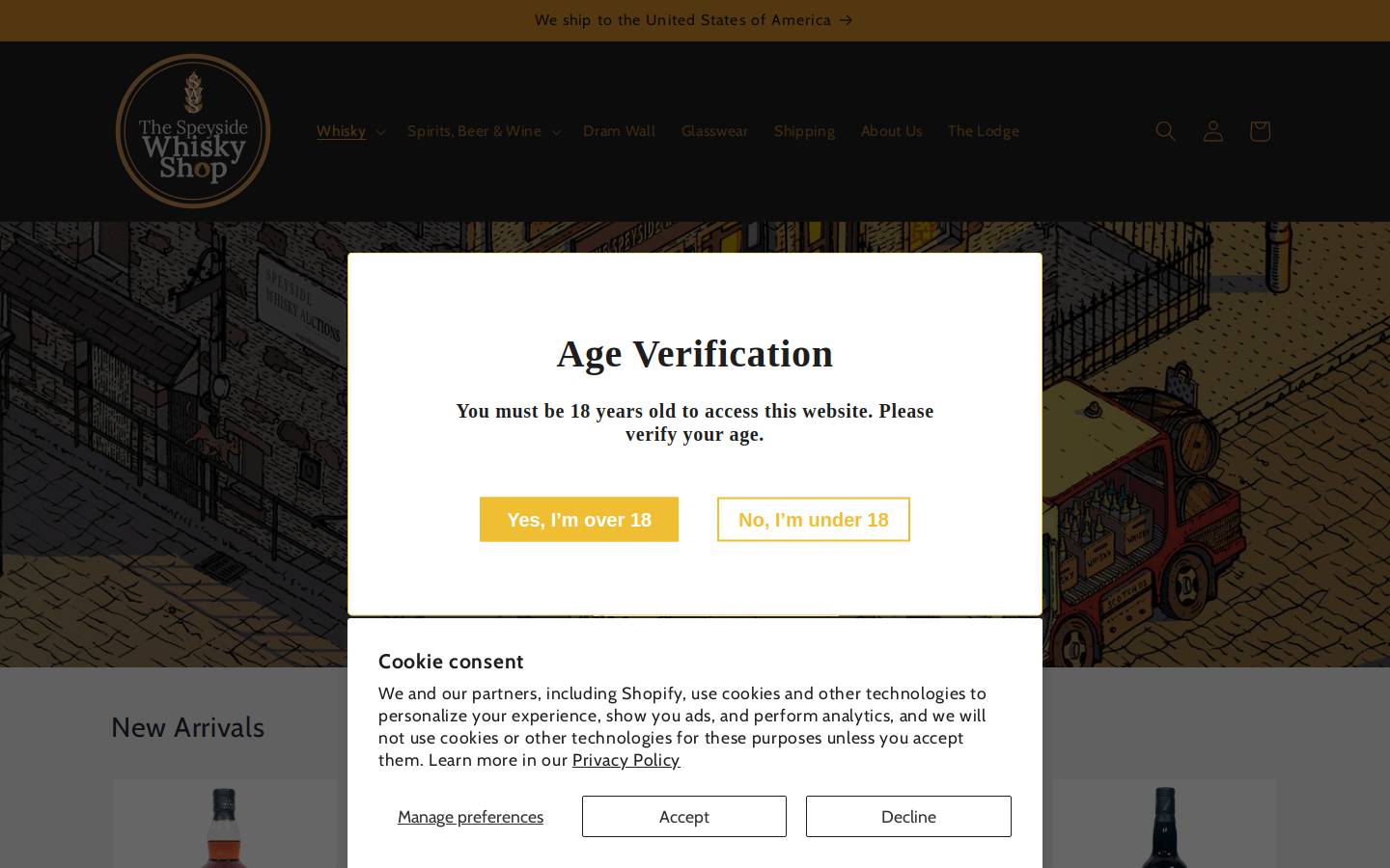 Thespeysidewhisky homepage screenshot
