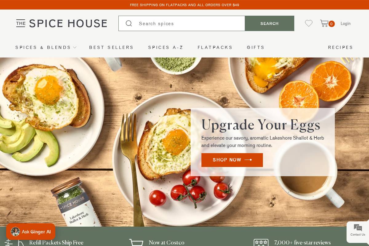 The Spice House homepage screenshot