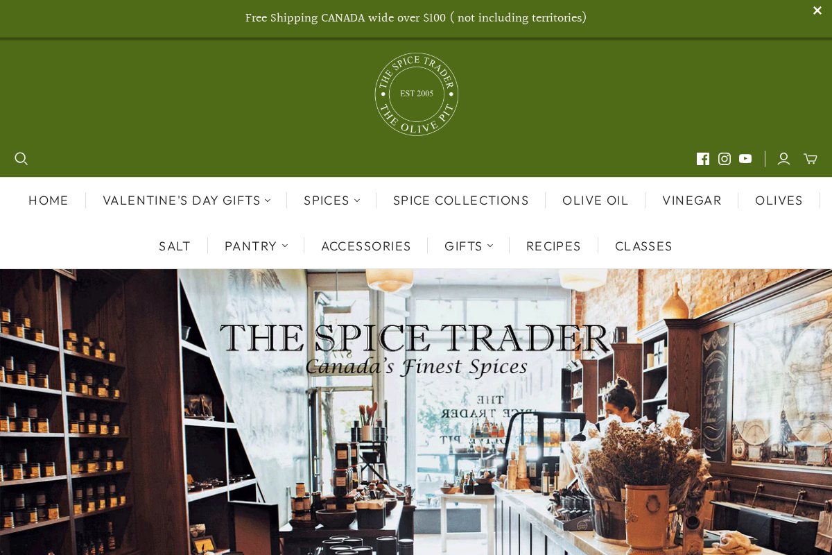 THE SPICE TRADER homepage screenshot