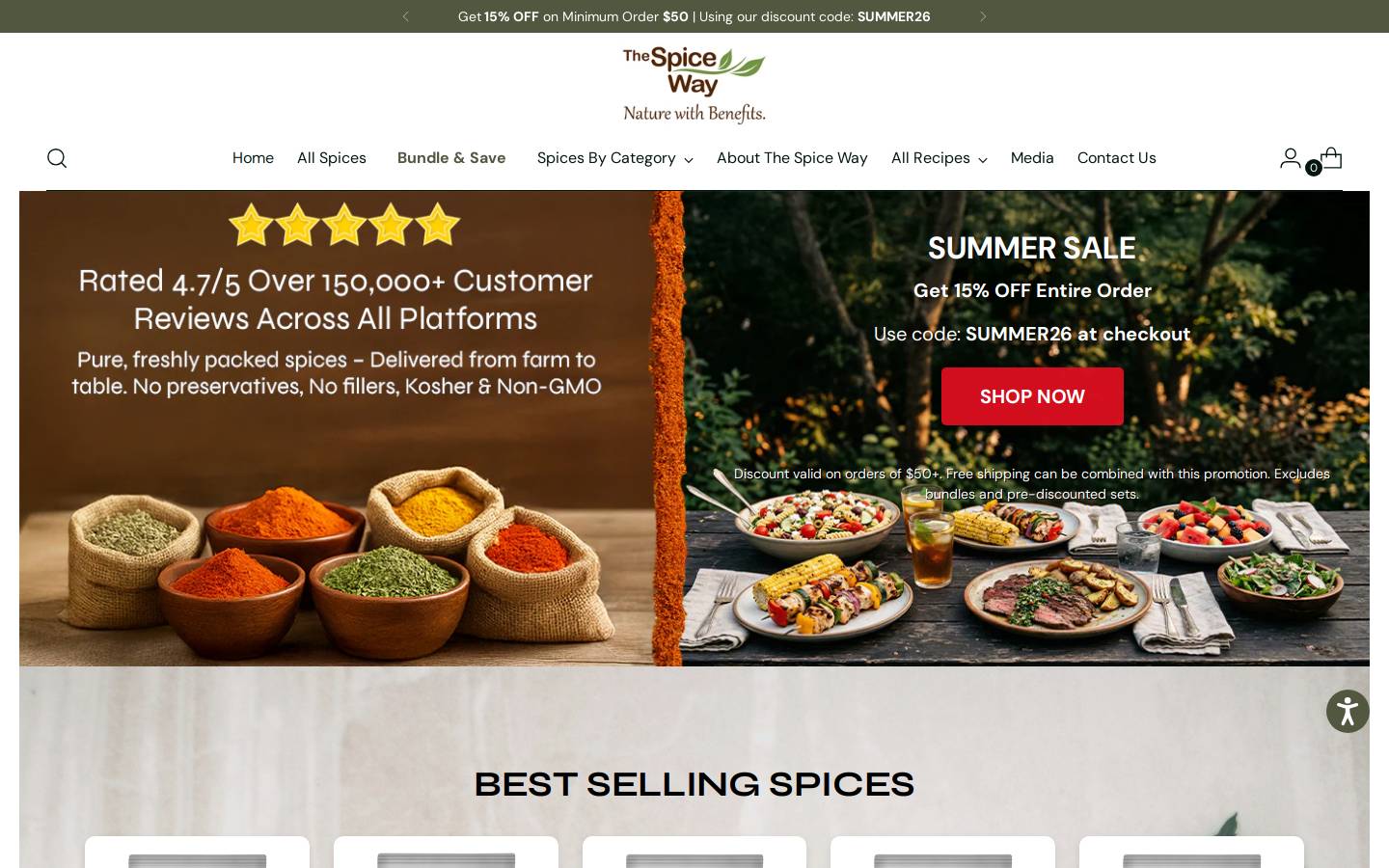 thespiceway.com homepage screenshot