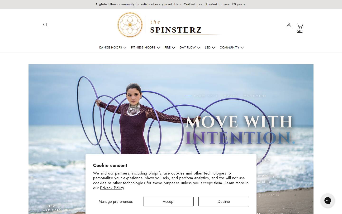 The Spinsterz homepage screenshot