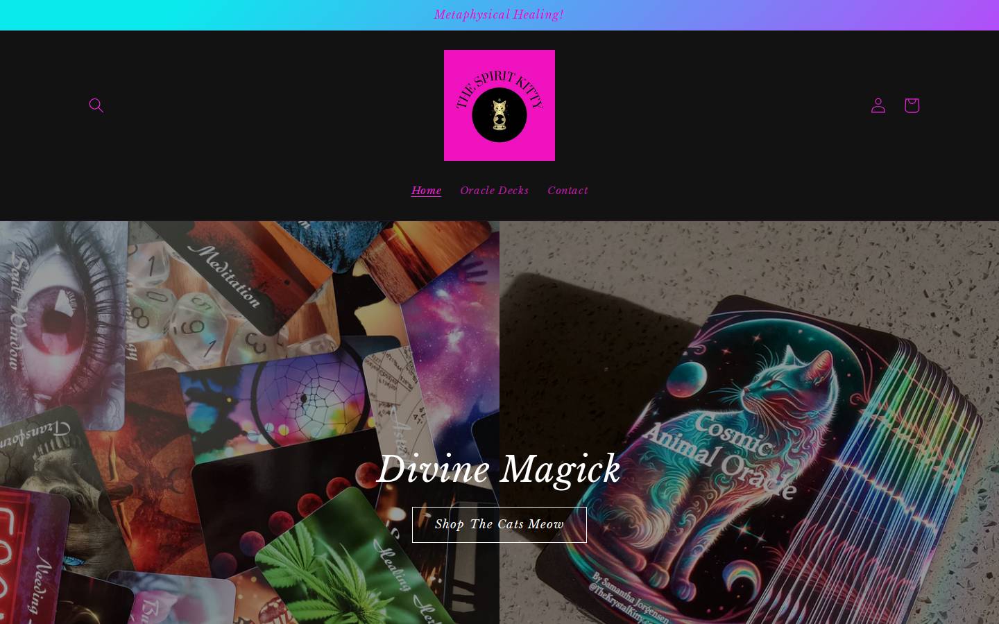 thespiritkitty.com homepage screenshot