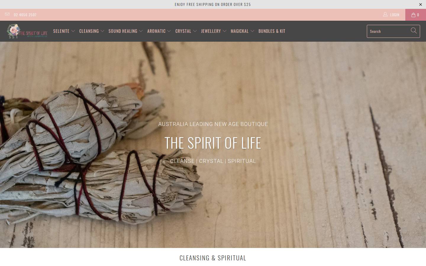 thespiritoflife.com.au homepage screenshot