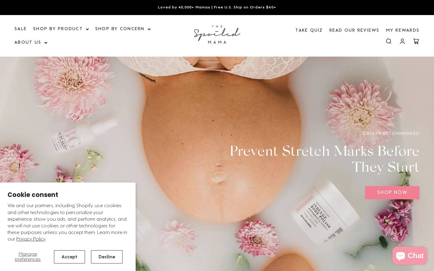 The Spoiled Mama homepage screenshot