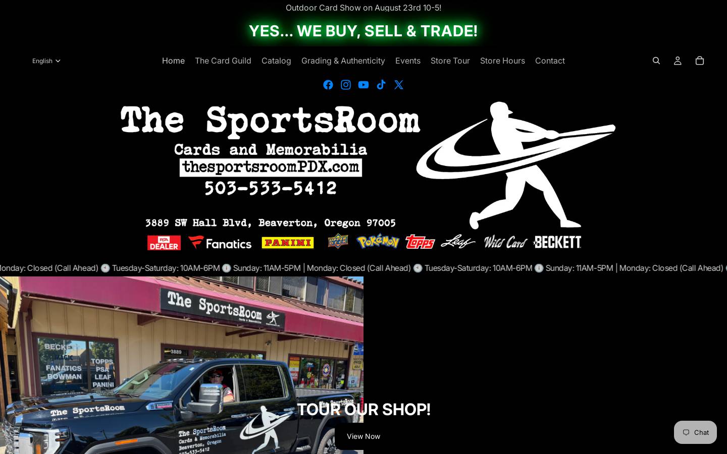 thesportsroompdx.com homepage screenshot