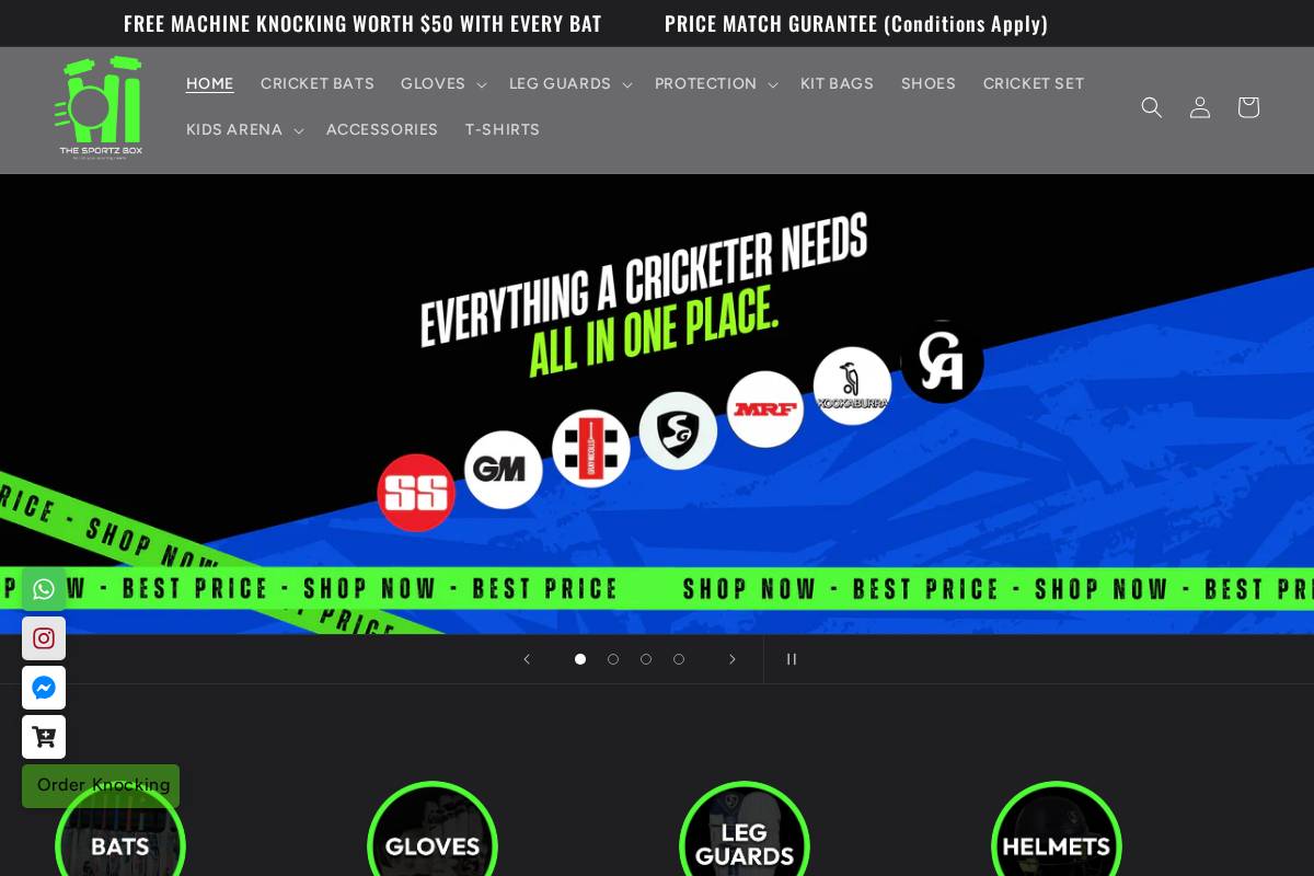 thesportzbox.com homepage screenshot