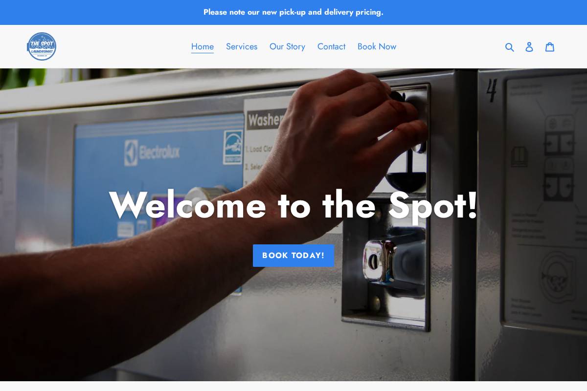 thespotlaundry.com homepage screenshot