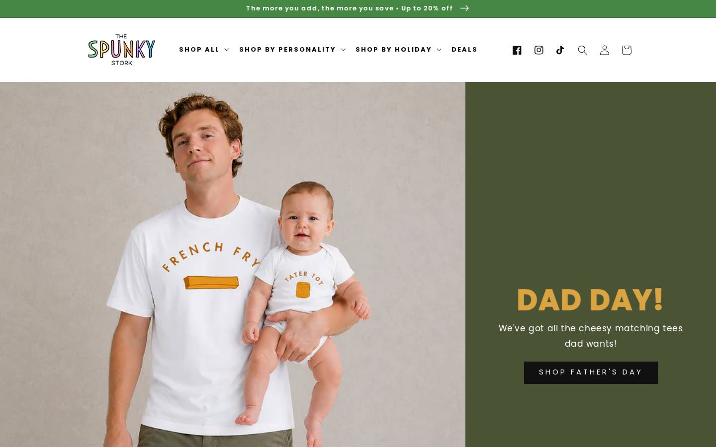 thespunkystork.com homepage screenshot