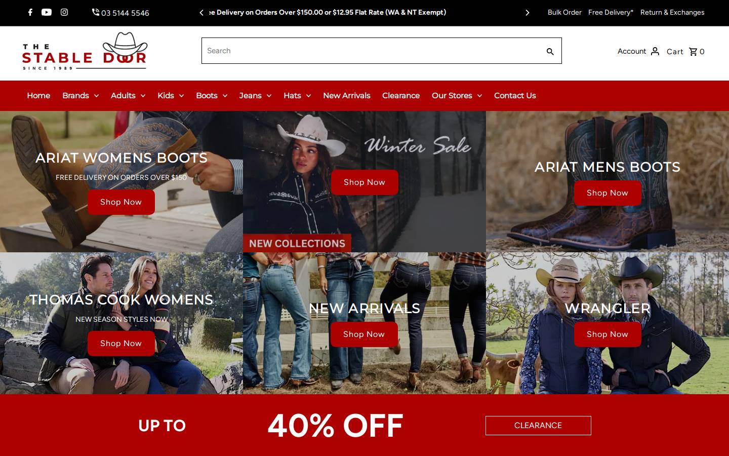 Thestabledoor homepage screenshot