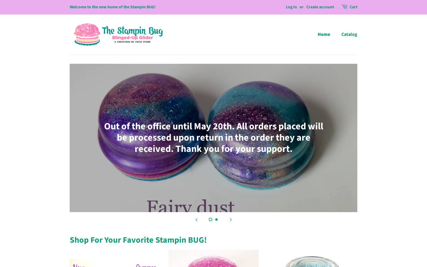 thestampinbug.com homepage screenshot