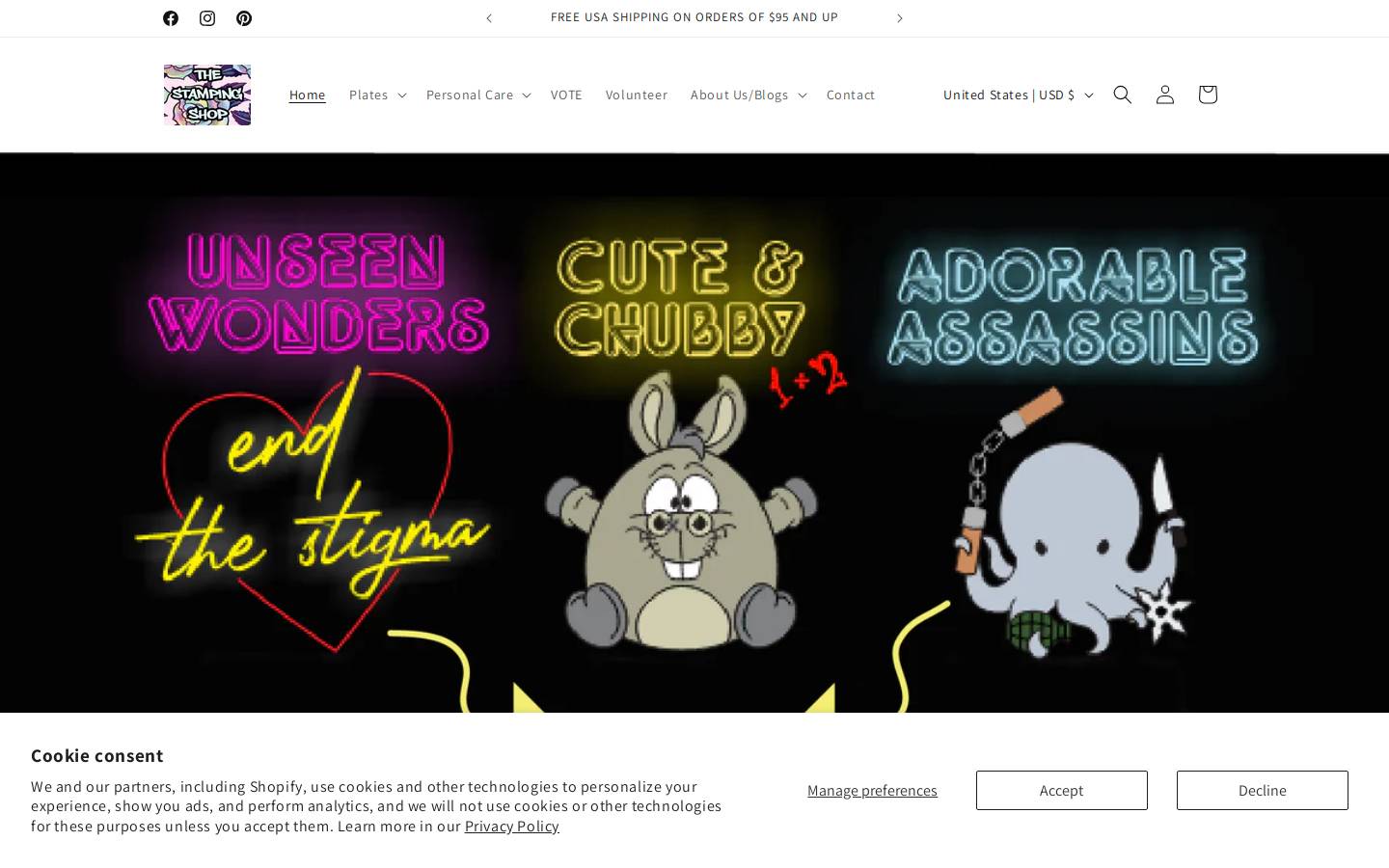 thestampingshop.com homepage screenshot