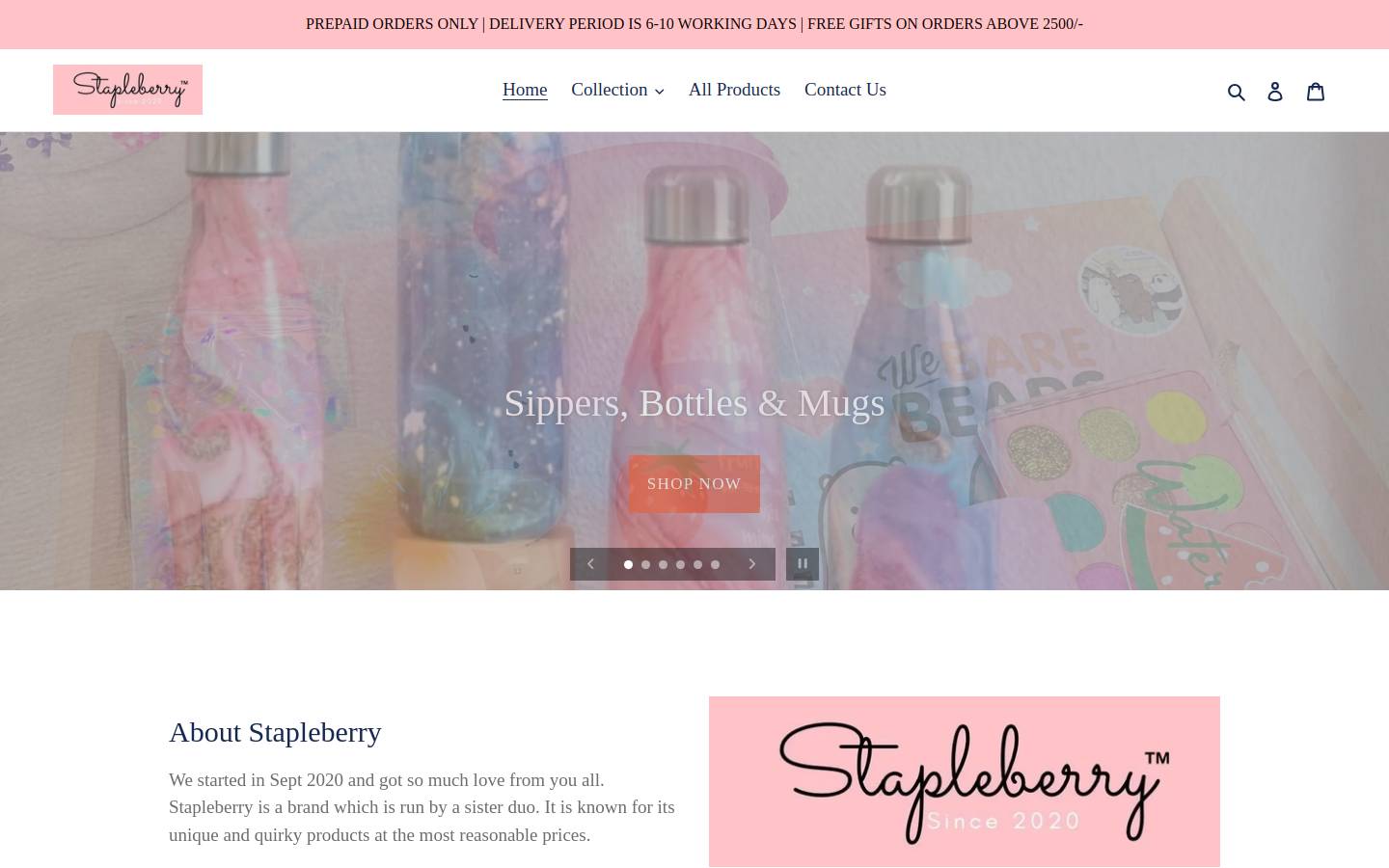 thestapleberry.in homepage screenshot