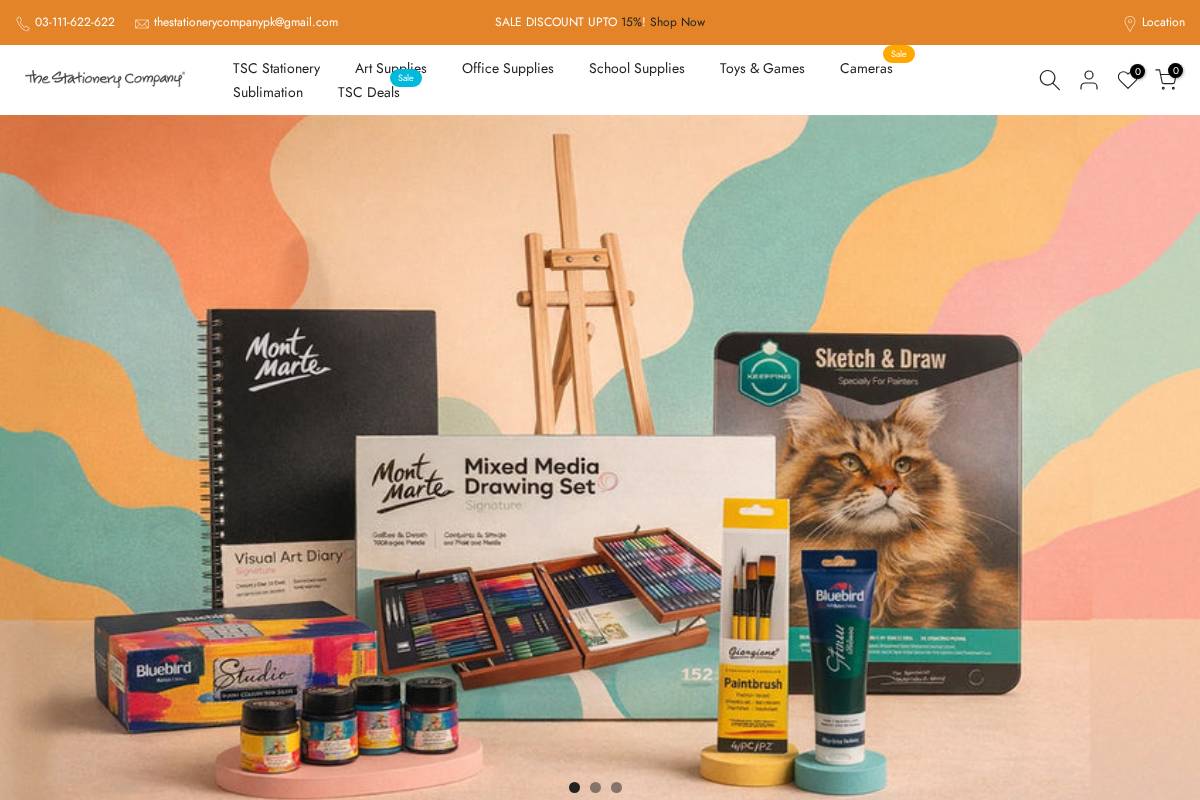 thestationerycompany.pk homepage screenshot
