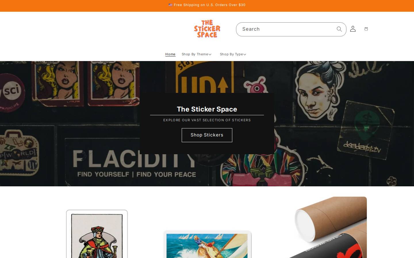 thestickerspace.com homepage screenshot